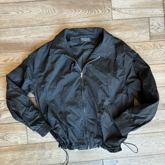 White Fox Boutique Off Duty Jacket Black Sz S/M - Picture 10 of 11